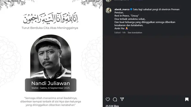 Encuy atau Nandi Juliawan Meninggal Dunia